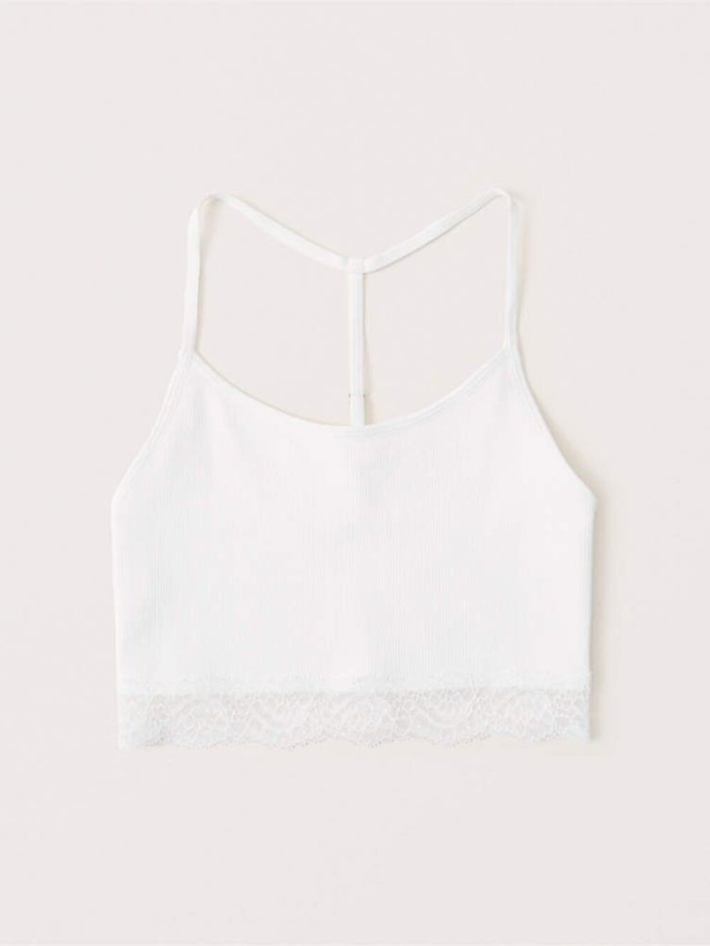 Abercrombie Lace Tank Top - White